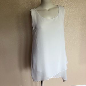 Soft Surroundings Asymmetrical Chiffon Top Sz PL